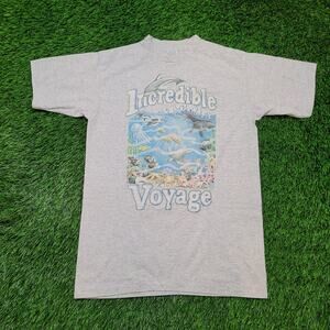 VTG 90s Ocean Sea Life Graphic T-Shirt Womens M/L Single Stitch USA